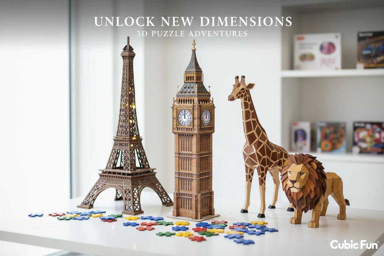 3D Puzzels: Van Beginner tot Expert - Ontdek de Cubic Fun Collectie
