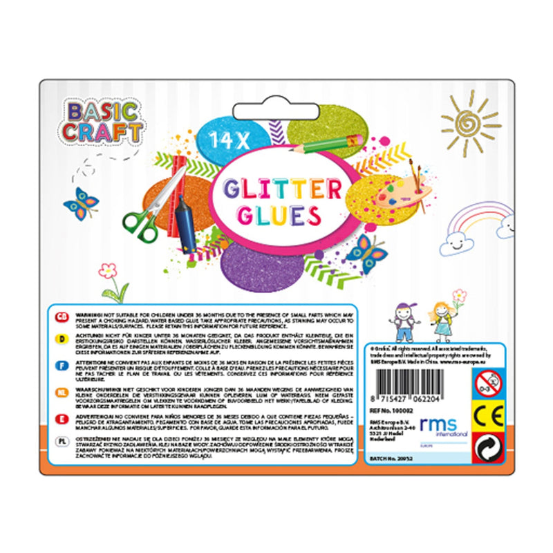 Glitzerkleber 14 Tuben