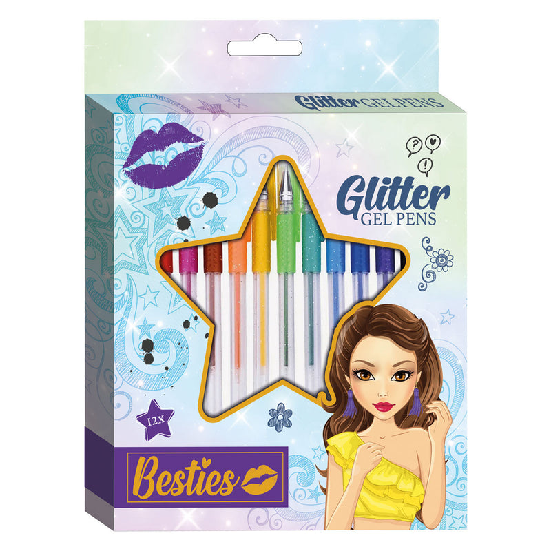 Besties Glittergelpennen 12st