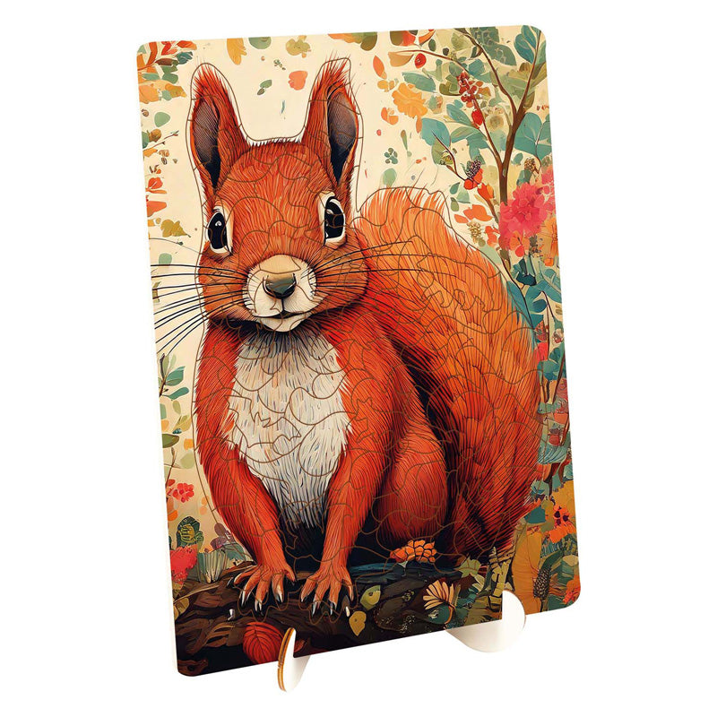 Wooden Puzzle Squirrel - Unique Shapes - 130 pcs.