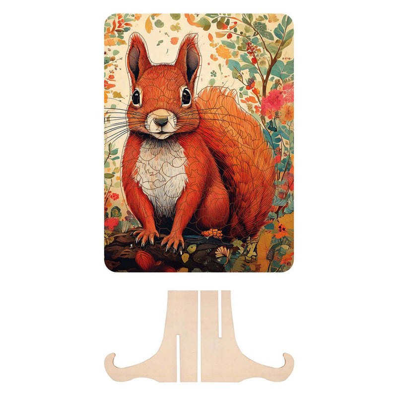 Wooden Puzzle Squirrel - Unique Shapes - 130 pcs.
