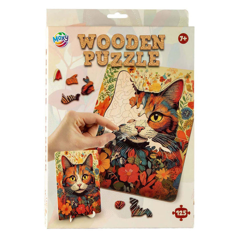 Wooden Cat Puzzle - Unique Shapes - 130 pcs.