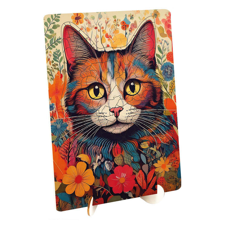 Wooden Cat Puzzle - Unique Shapes - 130 pcs.