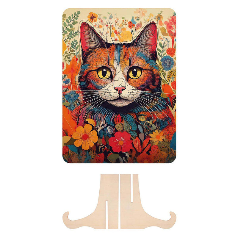 Wooden Cat Puzzle - Unique Shapes - 130 pcs.
