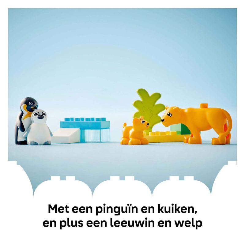 LEGO DUPLO Town 10442 Families Van Wilde Dieren: Pinguïns en Leeuwen