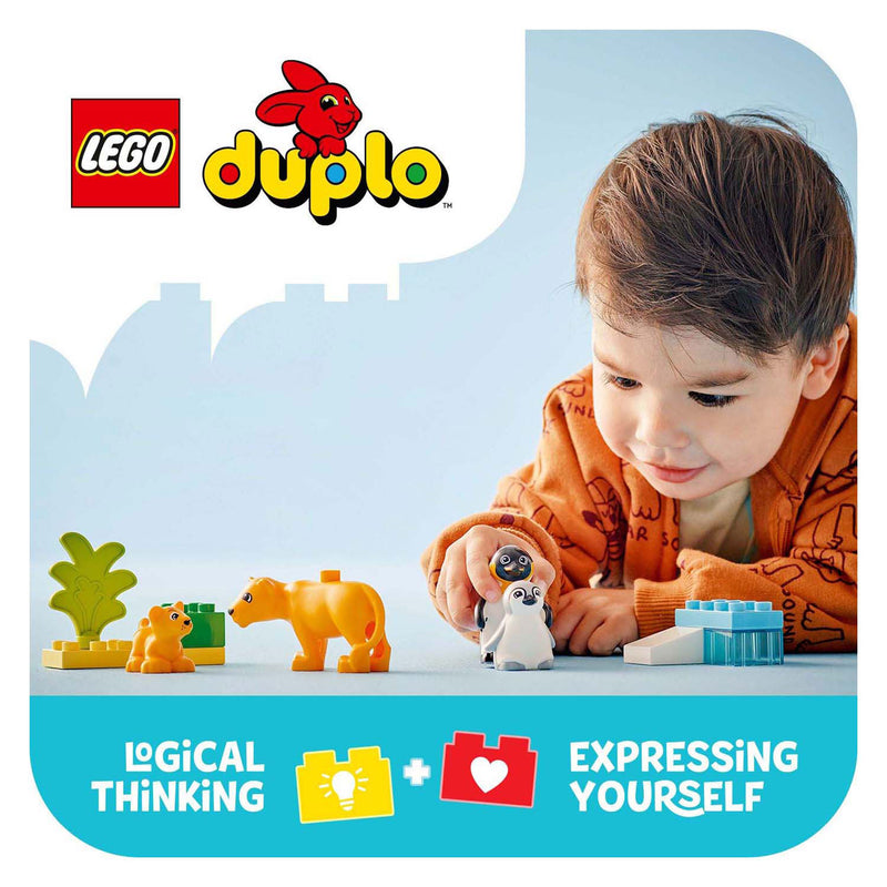 LEGO DUPLO Town 10442 Families Van Wilde Dieren: Pinguïns en Leeuwen