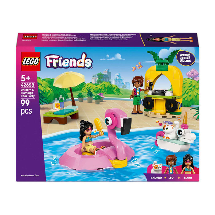 Lego 42658 Friends Zwembadfeest Flamingo+Eenhoorn