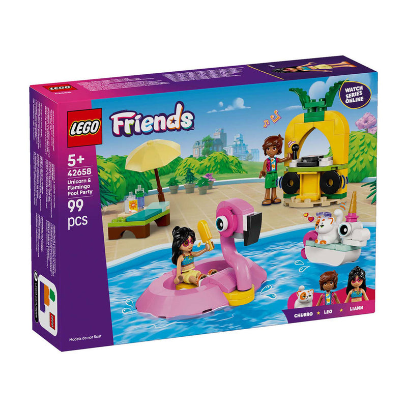 Lego 42658 Friends Zwembadfeest Flamingo+Eenhoorn