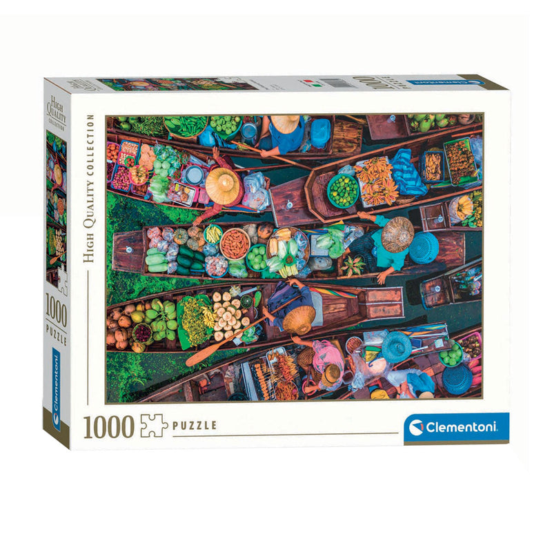 Clementoni Puzzel Drijvende Thaise Markt, 1000st.