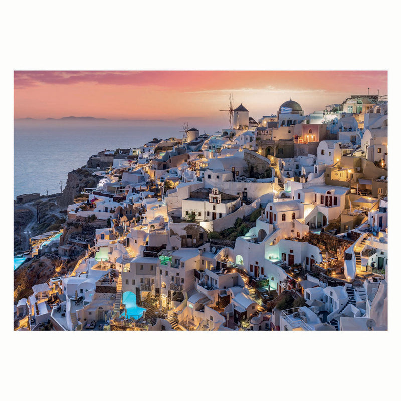 Clementoni Jigsaw Puzzle Shades of Santorini, 1000 pieces.