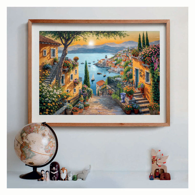 Clementoni Legpuzzel Kunst Trappetje naar De Haven, 1500st.