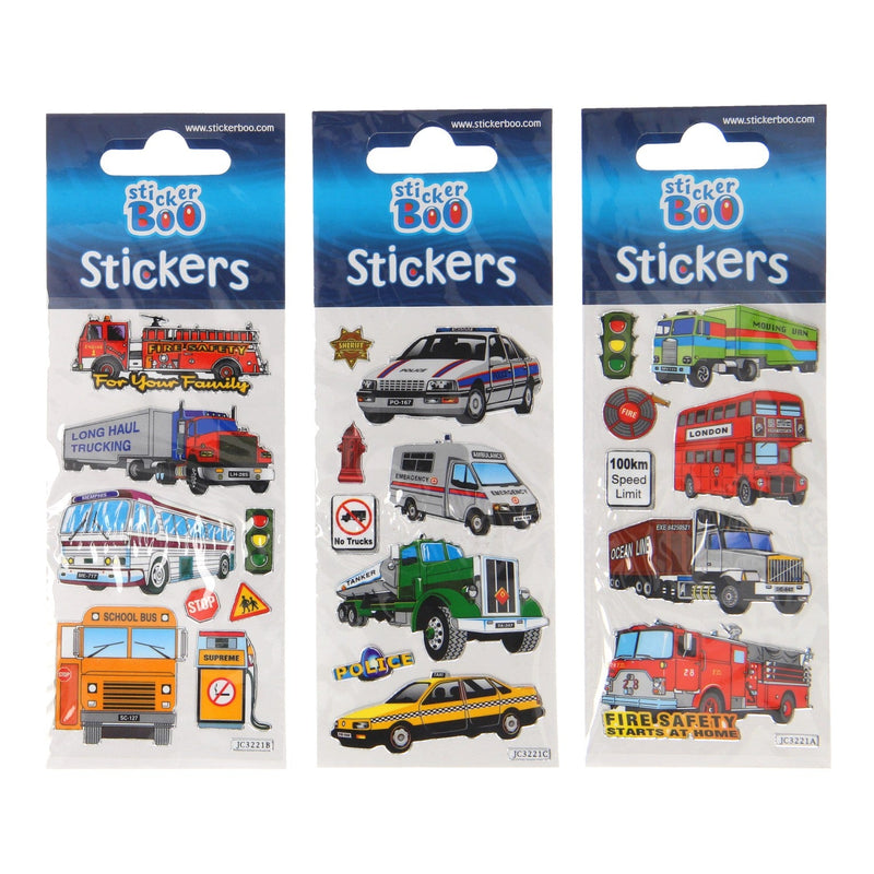 Vehicles sticker sheet