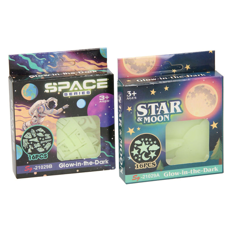 Glow in the Dark Set Weltall 16-tlg.
