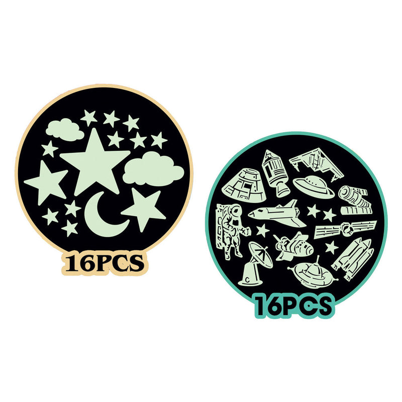Glow in the Dark Set Weltall 16-tlg.