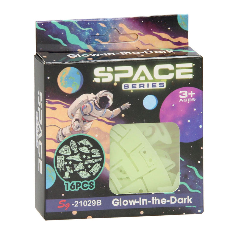 Glow in the Dark Set Weltall 16-tlg.