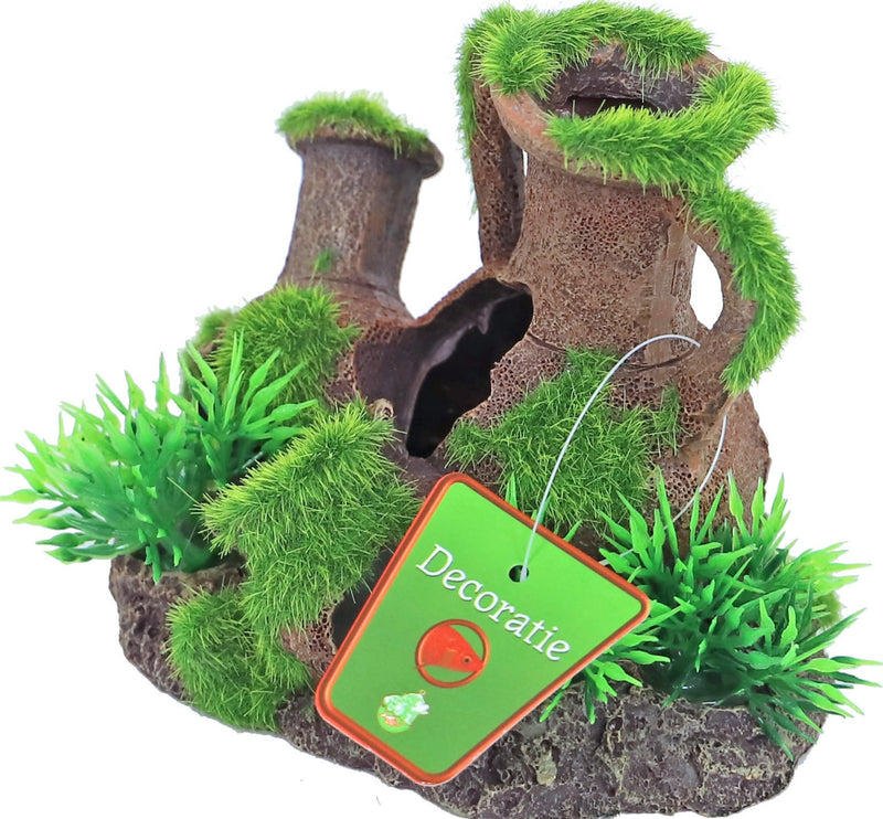 Boon Aqua Deco Amphoras met Gras en Mos