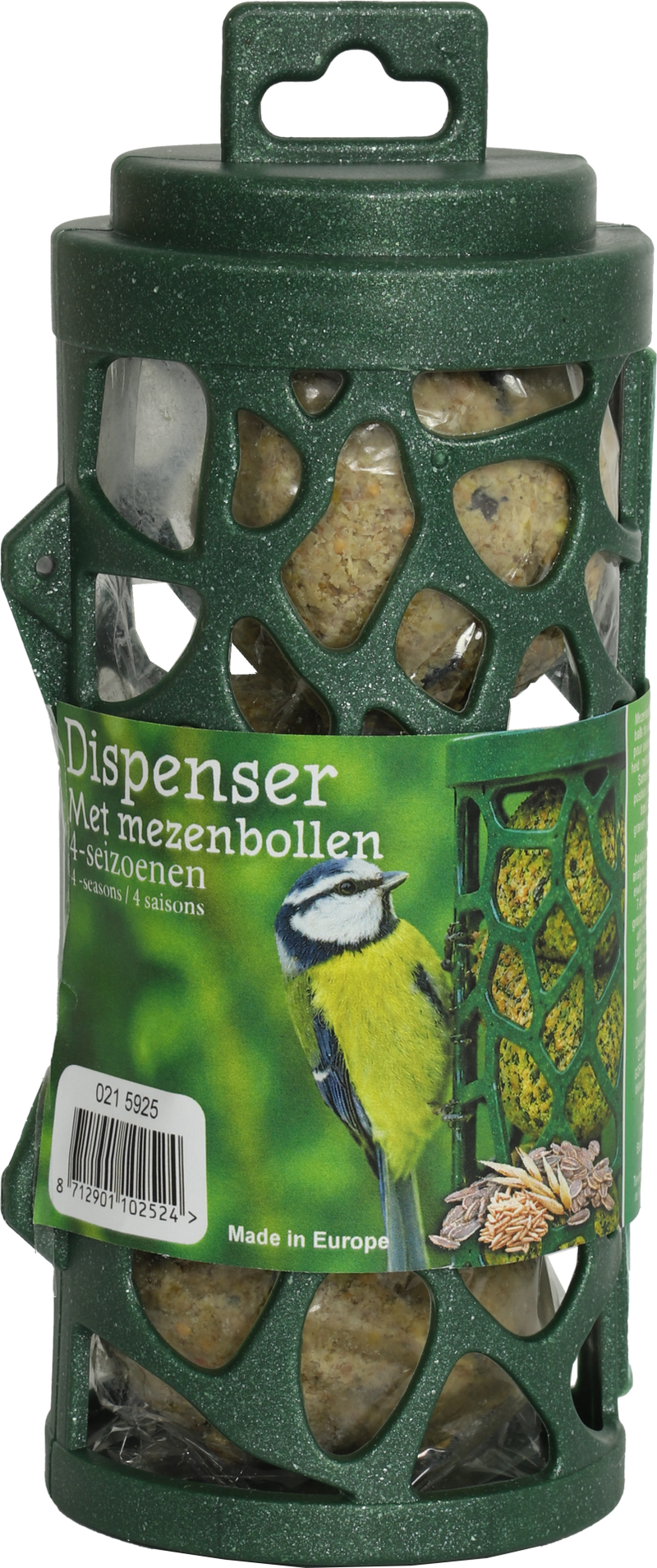 Boon Dispenser met 3 Mezenbollen Groen 17 cm