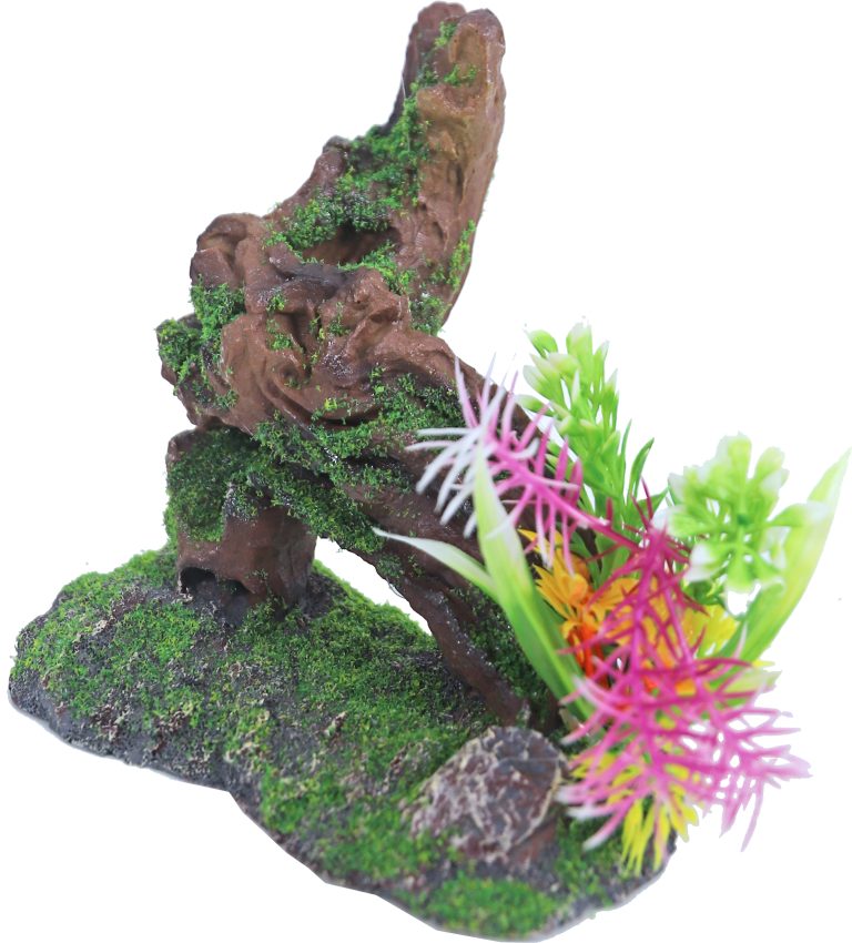 Boon Aqua Deco Boomstronk met Mos en Plant 17 cm