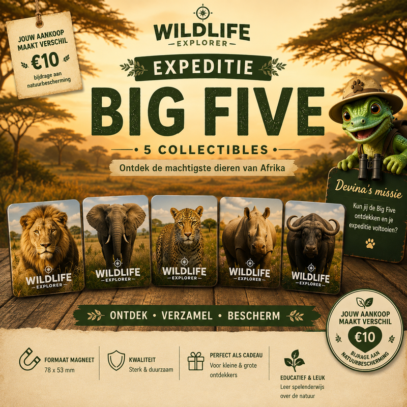 Wildlife Explorer – Expeditie Big Five | 5 Collectibles