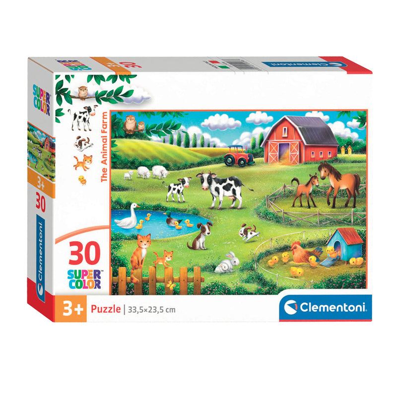 Clementoni Legpuzzel Super Color The Animal Farm verpakking