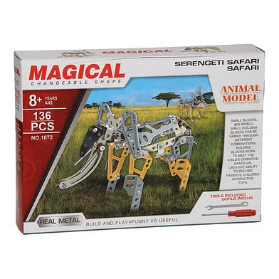 Constructieset Metaal Olifant 136 Delig