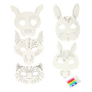 Dierenmaskers Kleuren met Stiften