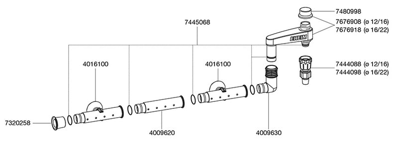 Eheim Installatieset 2 tekening
