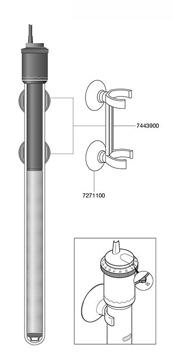 Eheim double holder for thermostat