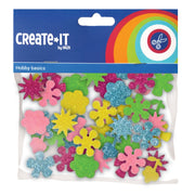Foamstickers Bloemen Glitter 25st