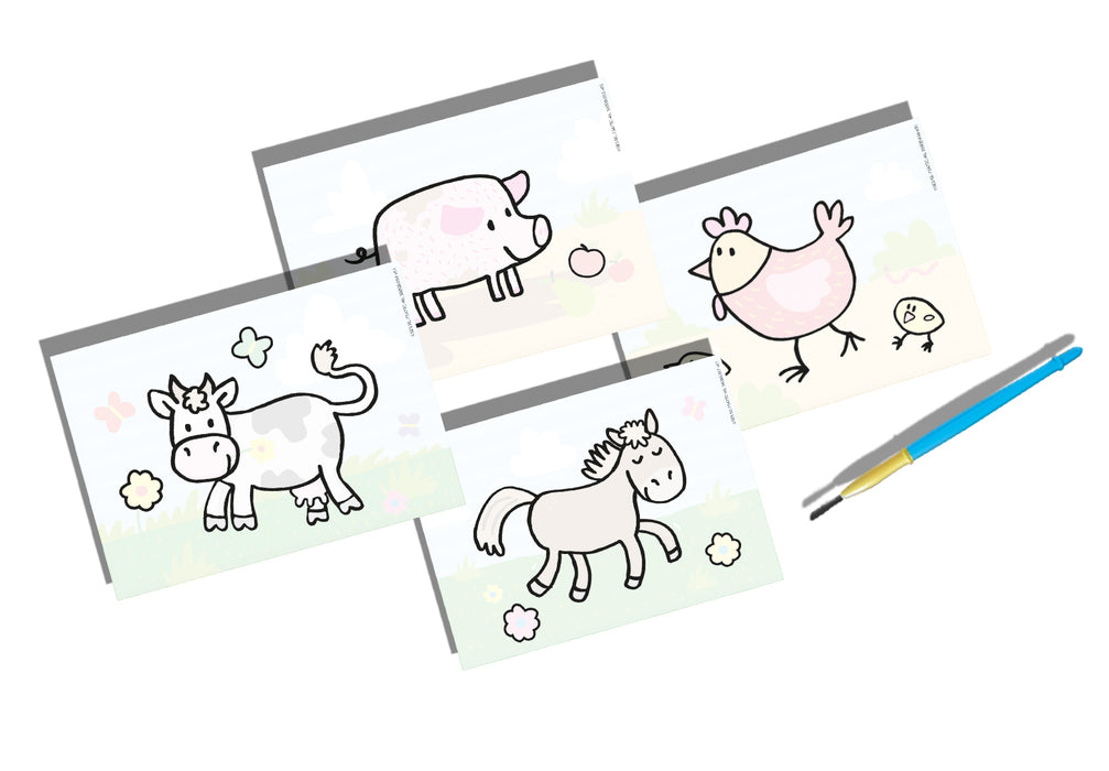 SES Coloring with water – Farm animals