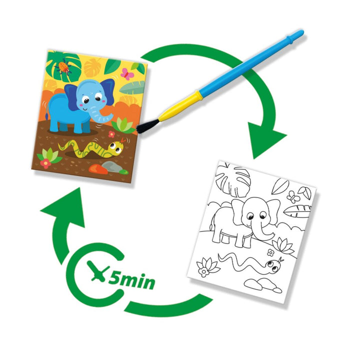 SES Coloring with water coloring book Safari