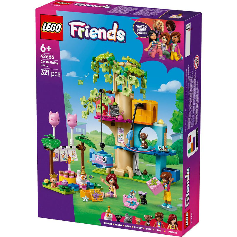 LEGO 42666 Friends Kattenverjaardagsfeest+Boomhut verpakking