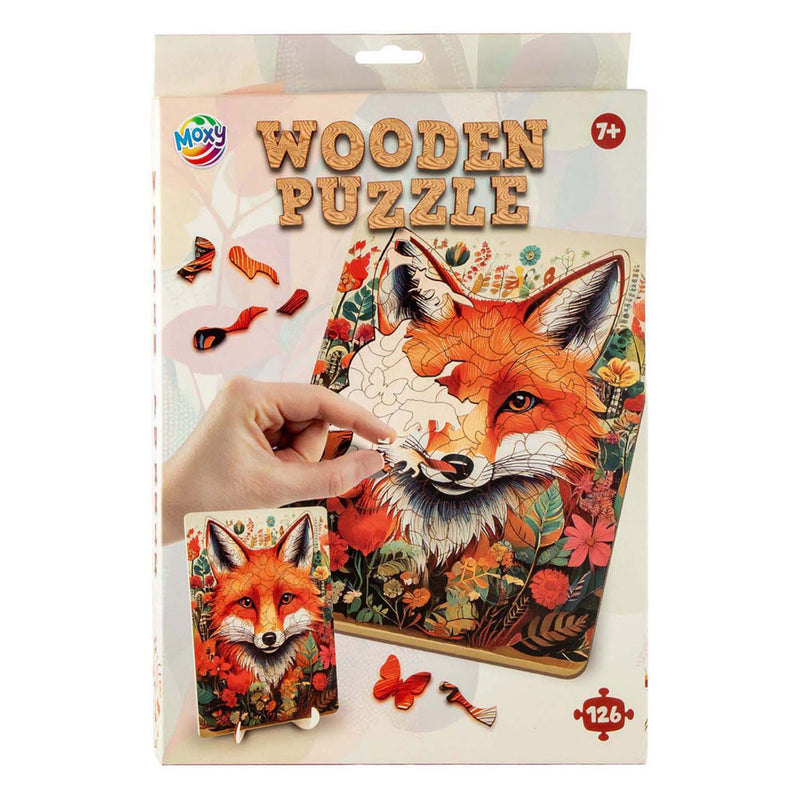 Wooden Fox Puzzle - Unique Shapes - 130 pcs.