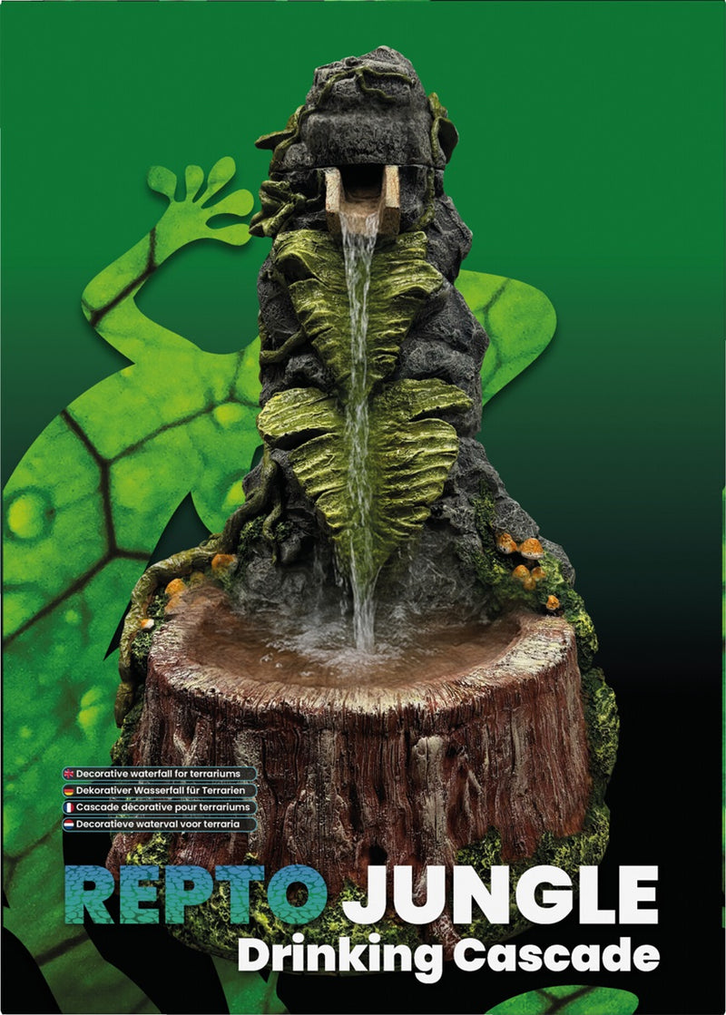 Repto Jungle Drinking Cascade – decoratieve waterval met drinkplaats voor terrarium reptielen