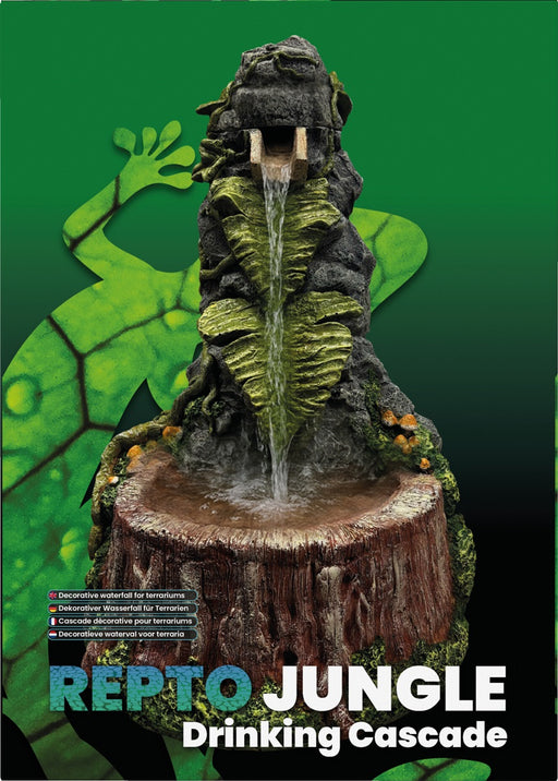 Repto Jungle Drinking Cascade – decoratieve waterval met drinkplaats voor terrarium reptielen