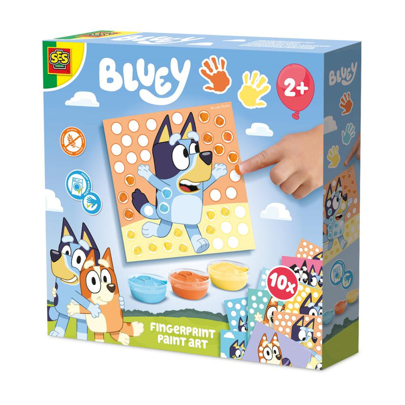 SES Bluey - Vingerafdruk verf kunstwerk