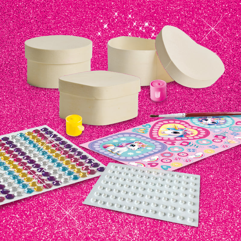 SES Creative Unicorn - Diamond painting houten sieradendoosjes