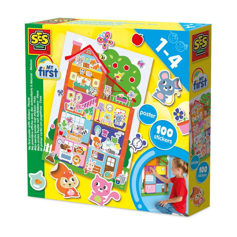 SES Mijn eerste poster met stickers - Huis