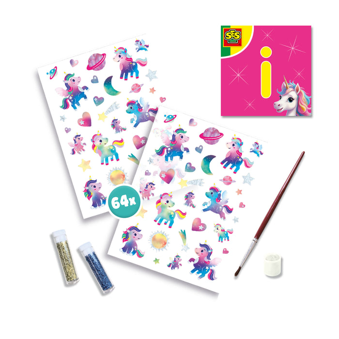 SES Creative Unicorn - Tattoos and glitter 