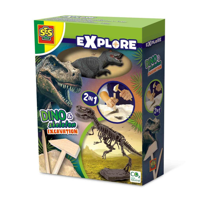 SES Dino en skelet opgraven 2 in 1 – T-rex