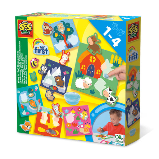 SES My first – Waar woon ik? Dieren plakken