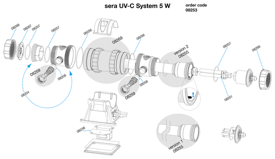 Sera UV-C-systeem 5 W Tekening