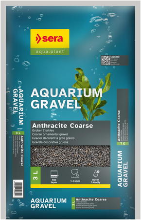Sera Aquarium Gravel Anthracite Coarse 3 liter