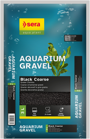 Sera Aquarium Gravel Black Coarse 3 liter