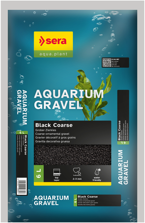 Sera Aquarium Gravel Black Coarse 6 liter