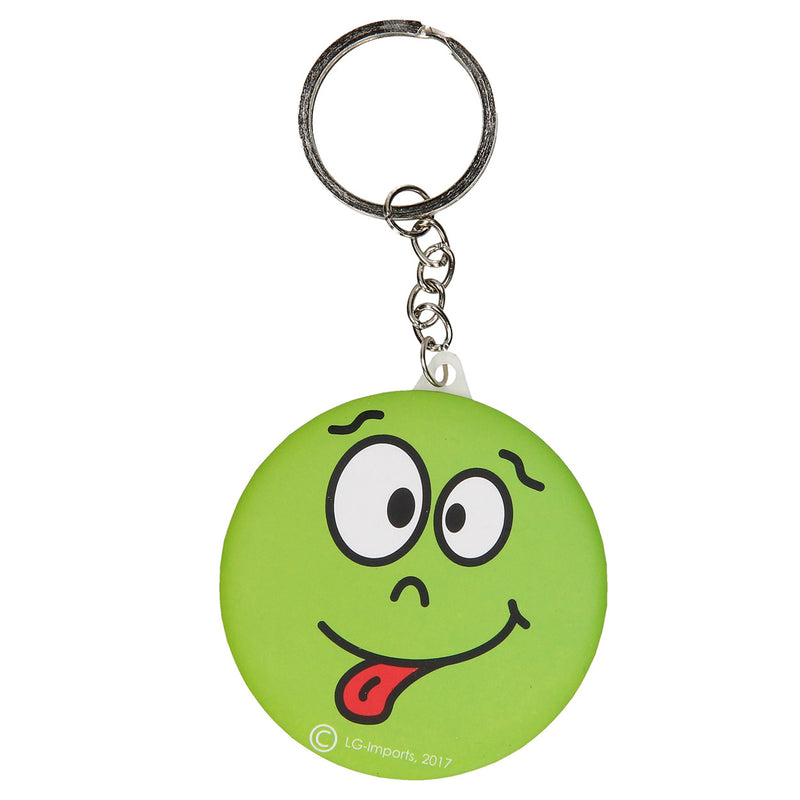 Sleutelhanger - Lachgezicht met Spiegeltje Groen