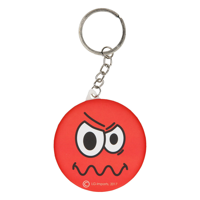 Sleutelhanger - Lachgezicht met Spiegeltje Rood