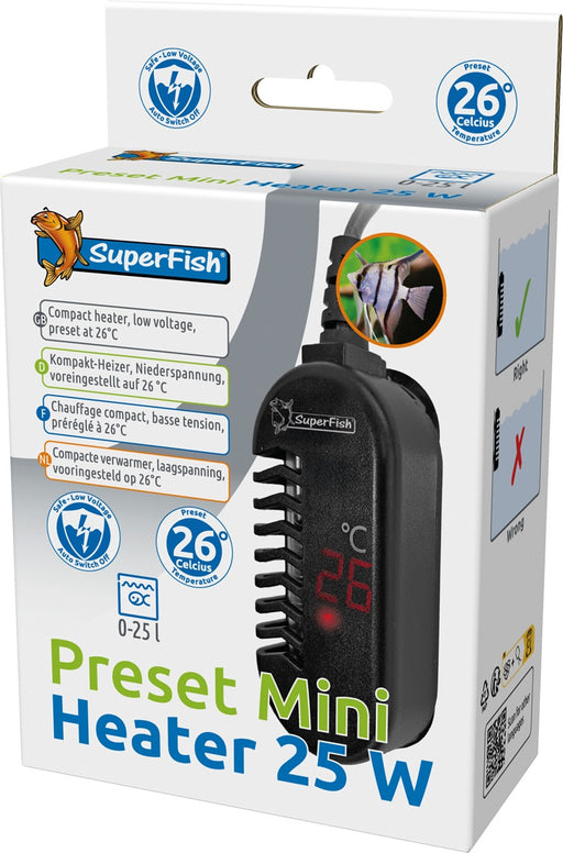 SuperFish Preset Mini Heater 25 watt