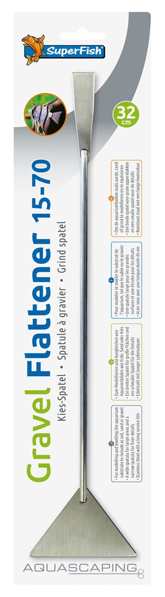 SuperFish RVS Grind Spatel 32 cm verpakking