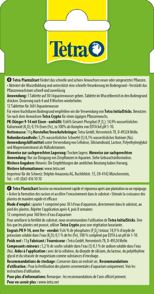 Tetra PlantaStart Plantenvoeding back